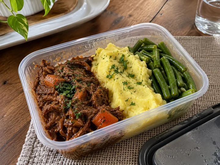Marmita de Carne de Panela com Purê